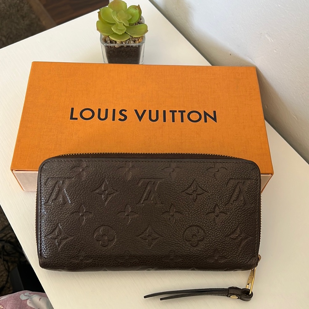 LOUIS VUITTON VINTAGE ZIPPY WALLET DARK BROWN